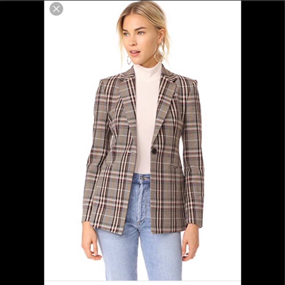 Theory Plaid Power Jacket